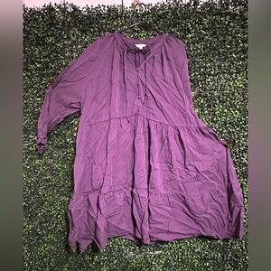 Terra & Sky Deep Purple Blouse w/ pockets!
